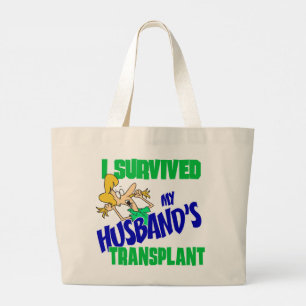 Bolsa Tote Grande Sobrevivi ao transplante do meu marido