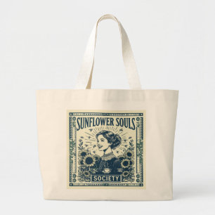 Bolsa Tote Grande Sociedade das Almas de Girassol - Brilho Brilhante