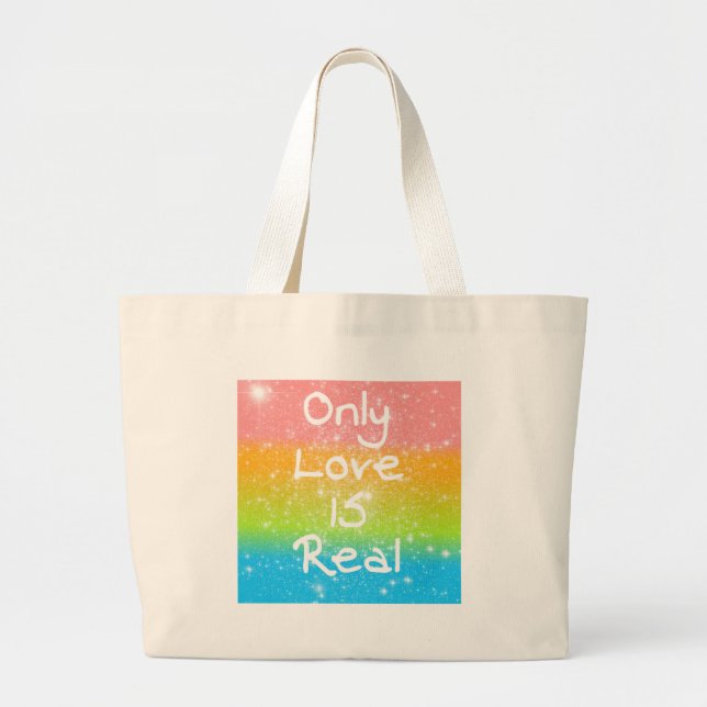 Bolsa Tote Grande Somente o amor é real (Frente)