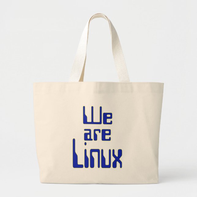 Bolsa Tote Grande Somos uma Bolsa Grande Linux (Frente)