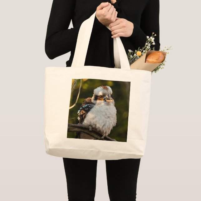 Bolsa Tote Grande Soprava rindo kookaburra (Frente (produto))