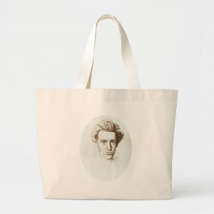 Bolsa Tote Grande Søren Kierkegaard - filósofo do Existentialist