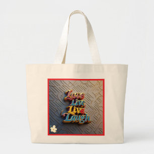 Bolsa Tote Grande Sorria, Respire, Repita