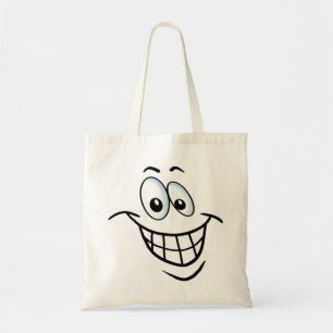 Bolsa Tote Grande Sorriso de Cartoon