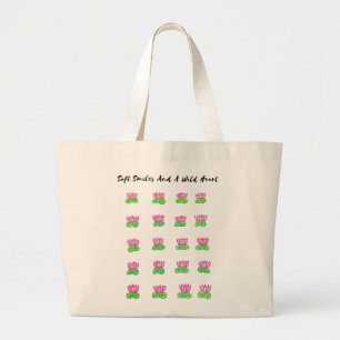 Bolsa Tote Grande sorrisos suaves e um coração selvagem