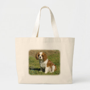 Bolsa Tote Grande Spaniel de rei Charles descuidado
