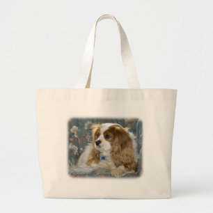 Bolsa Tote Grande Spaniel de rei Charles descuidado 8R16D-01