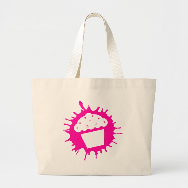 Bolsa Tote Grande splatz do cupcake (Frente)