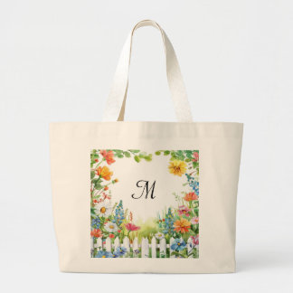 Bolsa Tote Grande Spring Fairy Garden Customized