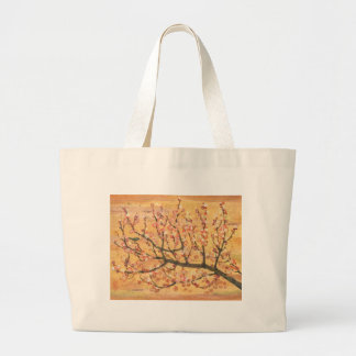 Bolsa Tote Grande Spring Melody: Plum Blossom & Bush Warbler