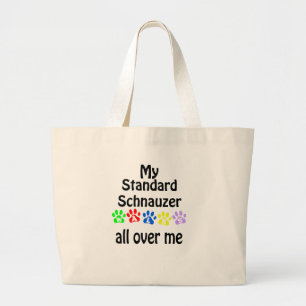 Bolsa Tote Grande Standard Schnauzer Walks Design