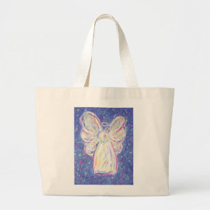 Bolsa Tote Grande Starry Night Angel Art Tote Bag