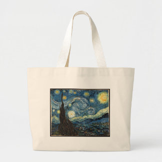 Bolsa Tote Grande Starry Night por Vincent Van Gogh