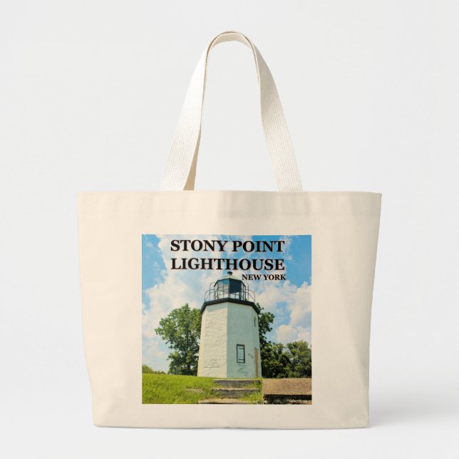 Bolsa Tote Grande Stony Point Lighthouse, New York Tote Bag (Frente)