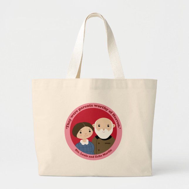 Bolsa Tote Grande Sts. Louis e Zelie Martin (Frente)