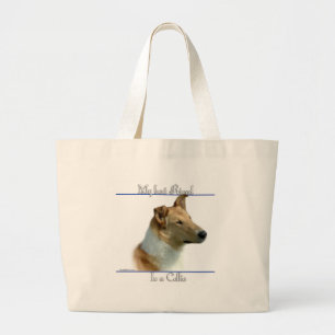 Bolsa Tote Grande Suave Collie Melhor Amigo 2