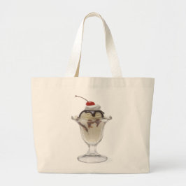 Bolsa Tote Grande Sundae Sorvete de Chocolate