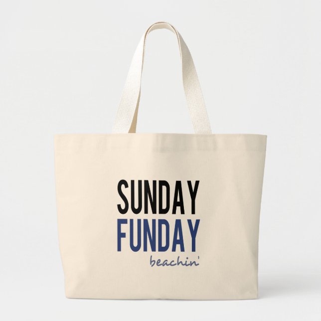 Bolsa Tote Grande Sunday Funday Beachin' (Frente)