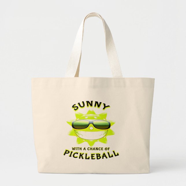 Bolsa Tote Grande Sunny com uma chance de PickleBall (Frente)