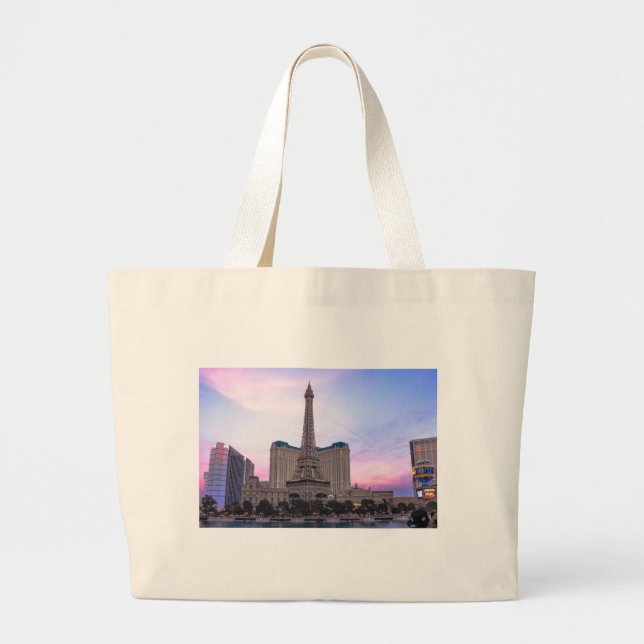 Bolsa Tote Grande Sunset Paris Las Vegas Tour Eiffel Fake (Frente)