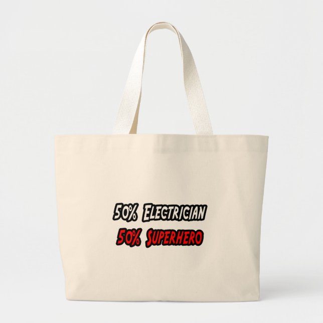 Bolsa Tote Grande Super-herói Half Eletrico (Frente)