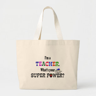 Bolsa Tote Grande Super poder do professor