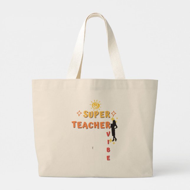Bolsa Tote Grande Super Professor Vibe (Verso)