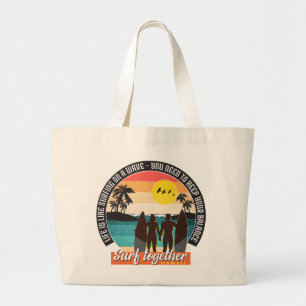 Bolsa Tote Grande Surf junto - Mantenha o equilíbrio
