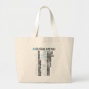 Bolsa Tote Grande Sushi menu-Jpanês