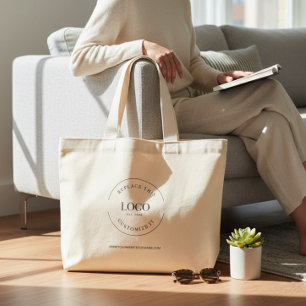 Bolsa Tote Grande Swag de apresentação de logotipos personalizados d