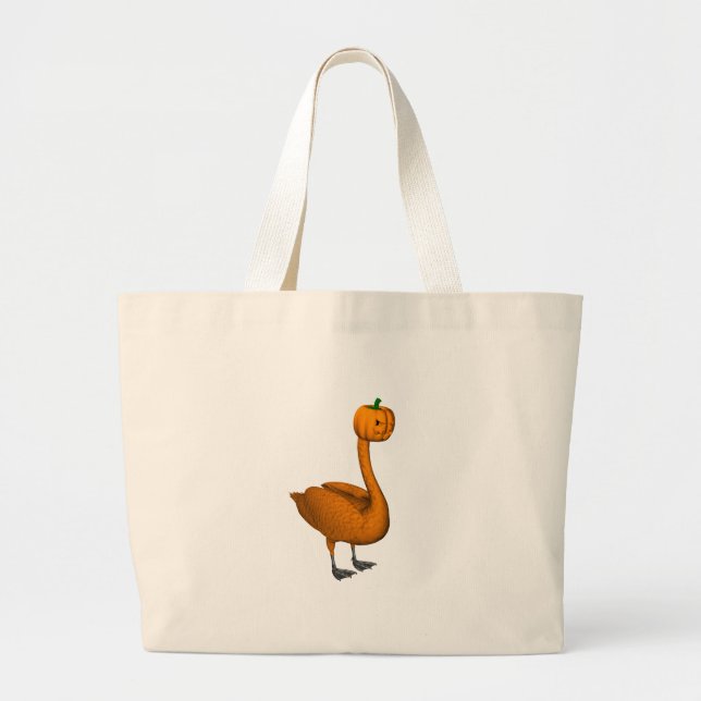 Bolsa Tote Grande Sweet Orange Halloween Swan (Frente)