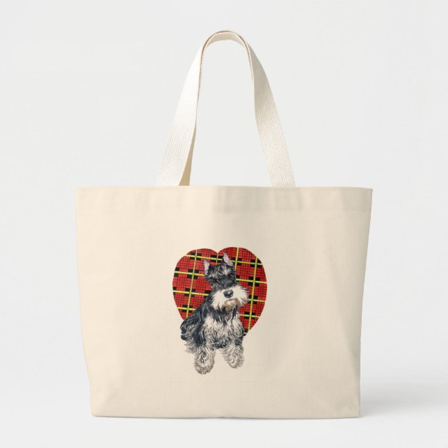 Bolsa Tote Grande Sybil o saco do Schnauzer (Frente)