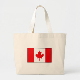Bolsa Tote Grande T-shirt e presentes canadenses da bandeira