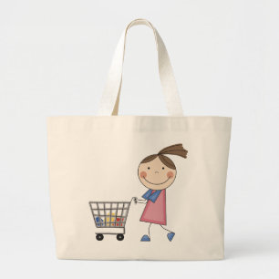 Bolsa Tote Grande T-shirt e presentes da compra da menina