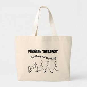Bolsa Tote Grande T-shirt e presentes do fisioterapeuta