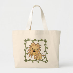 Bolsa Tote Grande T-shirt e presentes do leão do bebê