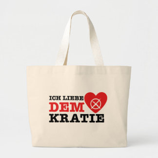 Bolsa Tote Grande T-Shirt - Ich Liebe Demokratie