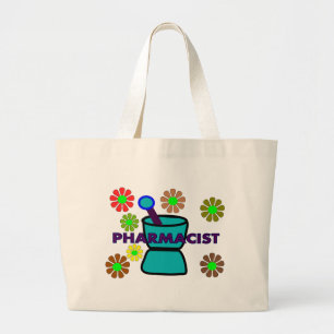 Bolsa Tote Grande T-shirt retros & presentes das flores do