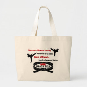 Bolsa Tote Grande T-SHIRT & ROUPA de UM KARATÉ do cinturão negro 1