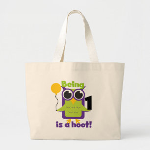 Bolsa Tote Grande T-shirts e primeiros aniversarios de Hoot Owl