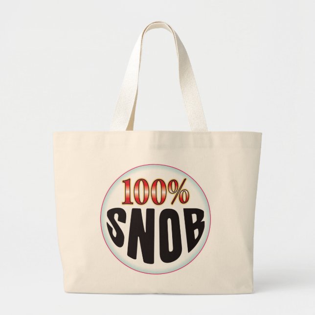 Bolsa Tote Grande Tag do snobe (Frente)