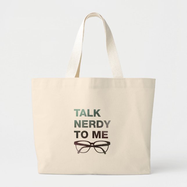 Bolsa Tote Grande talk nerdy to me (Frente)
