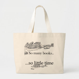 Bolsa Tote Grande Tão muitos livros, tão pouca hora