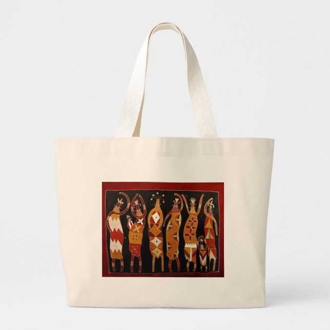 Bolsa Tote Grande Tapeçaria da Vida - Saco (Frente)