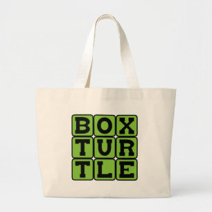 Bolsa Tote Grande Tartaruga de Caixa, Réptil com Casca