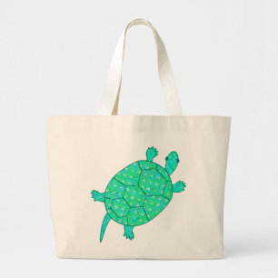 Bolsa Tote Grande Tartaruga do redemoinho do Arabesque - as máscara