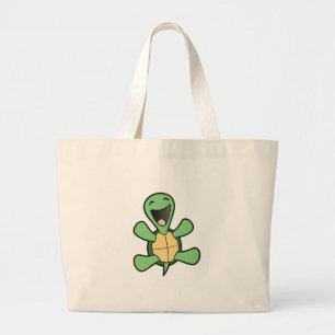 Bolsa Tote Grande Tartaruga feliz