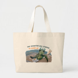 Bolsa Tote Grande Tartaruga marinha de verão
