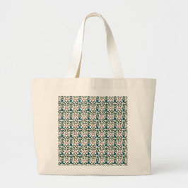 Bolsa Tote Grande Tartaruga Marinha Tropical Padrão Floral | Oceano