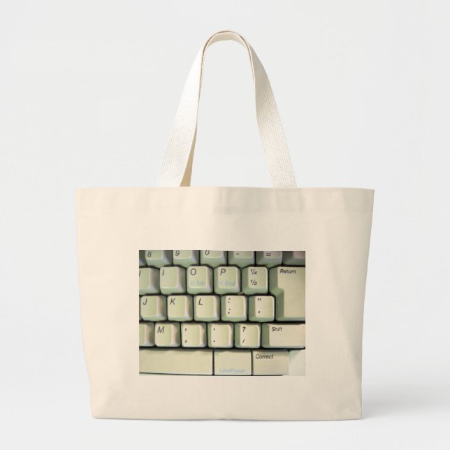 Bolsa Tote Grande Teclado de Máquina (Frente)